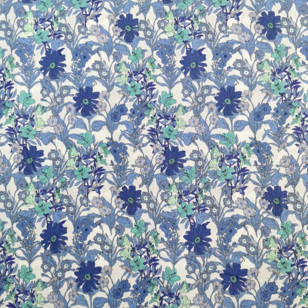 Pima Cotton Lawn Peter Horton - Design 3 Blue